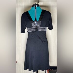 Twenty one Brand Black Dress with Satin Details